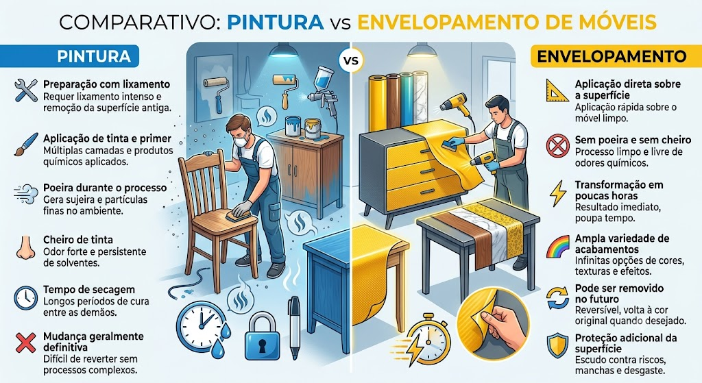 Pintura ou envelopamento de móveis: vantagens, desvantagens e custos de cada opção 3 image 1